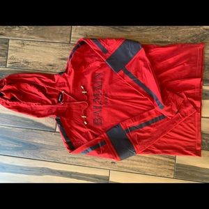 Red Balmain Hoodie….